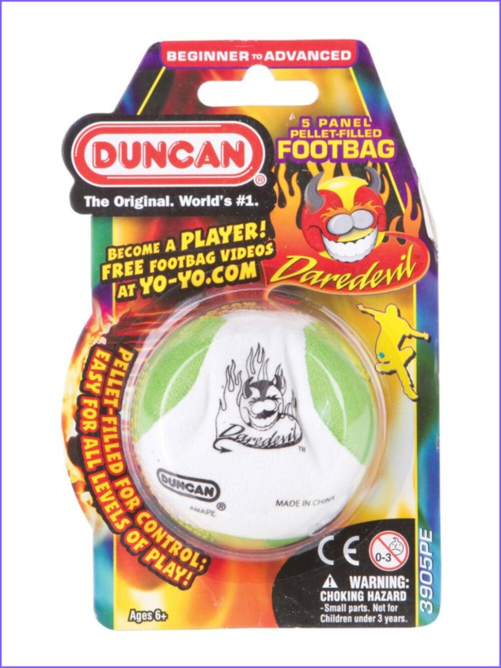 Duncan Daredevil 5 Panel Foot Bag Green New Sealed For Age 6+ Add-On Item